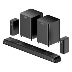Boat Aavante 5.2.4 Prime 6250DA, Dolby Atmos, 625W, 5.2.4CH(Dual Subwoofers & Wireless Satellites), QR for Installation, Bluetooth Sound bar, Home Theatre Soundbar Speaker (Premium Black)